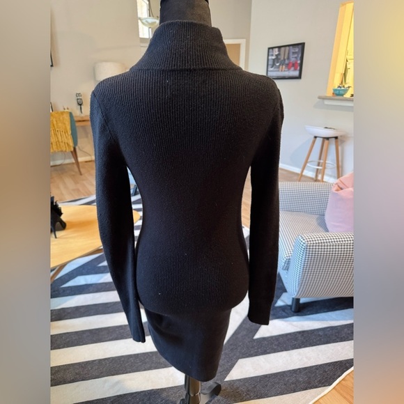 ABERCROMBIE AND FITCH Soft AF Long Sleeve Zip Front Ribbed Dress Size XS VGUC - Picture 3 of 5